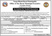 Invitation For Sealed Quotation